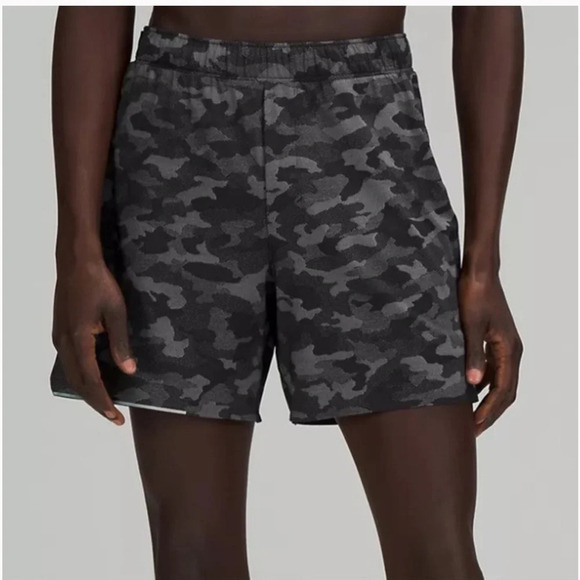 Lululemon Men’s Pace Breaker Linerless Camo Shorts - Picture 1 of 5